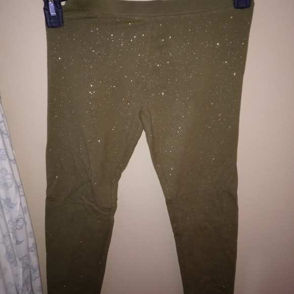 Kid green leggings with sparkles - Picture 1 of 1